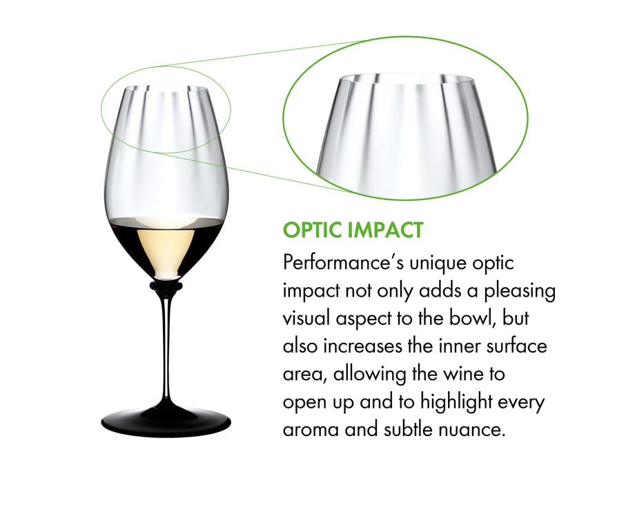 Riedel Fatto A Mano Performance Riesling - Clear Stem/Black Base