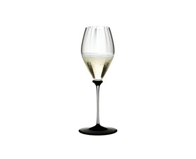Riedel Fatto A Mano Performance Champagne - Black Base/Clear Stem