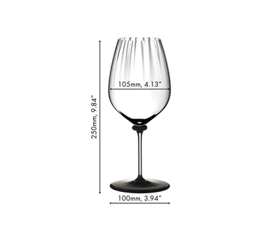 Riedel Fatto A Mano Performance Cabernet/Sauvignon - Black Base/Clear Stem