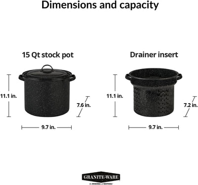 Granite Ware 7.5 Quart Blancher/Pasta Pot