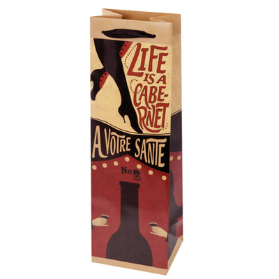 True Fabrications Life Is A Cabernet Wine Bag