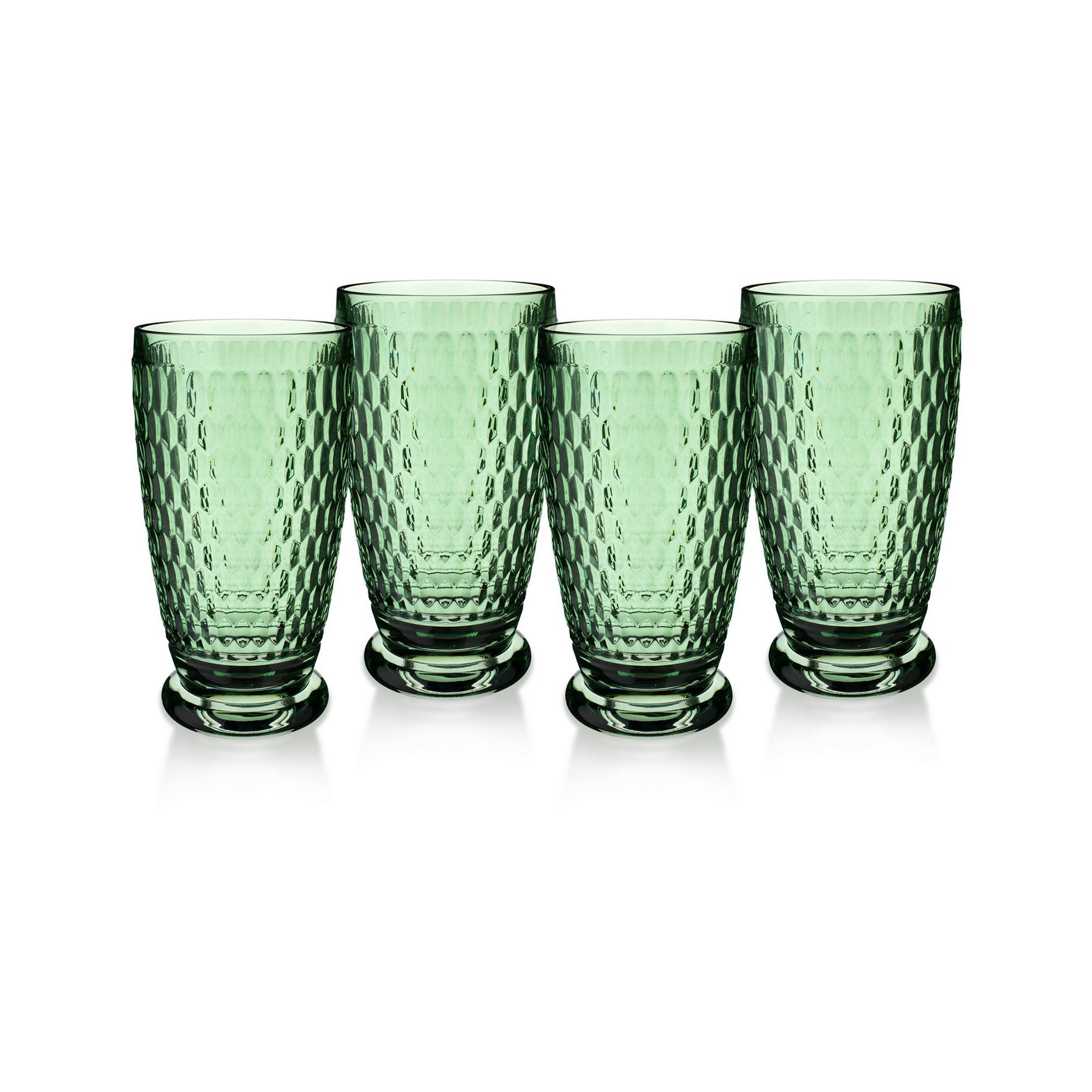 Villeroy & Boch Boston Colored Highball / Tumbler Glasses, Set of 4, Green, 13.5 oz