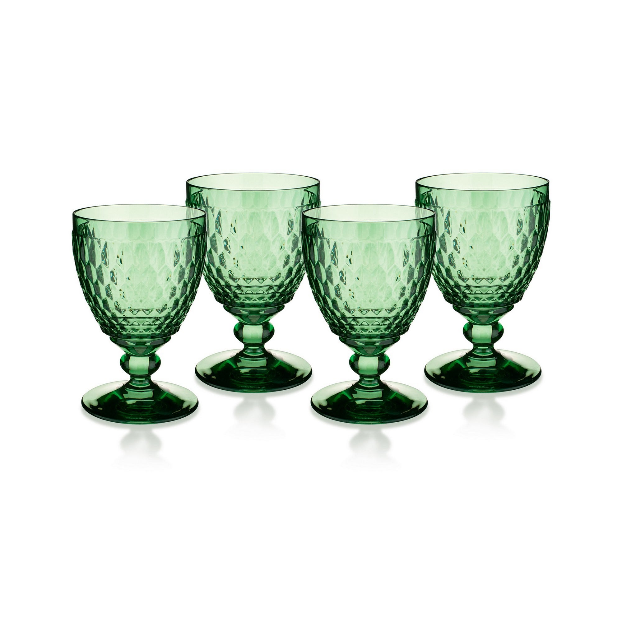 Villeroy & Boch Boston Colored Water Goblet Glasses, Set of 4,  Green, 14 oz