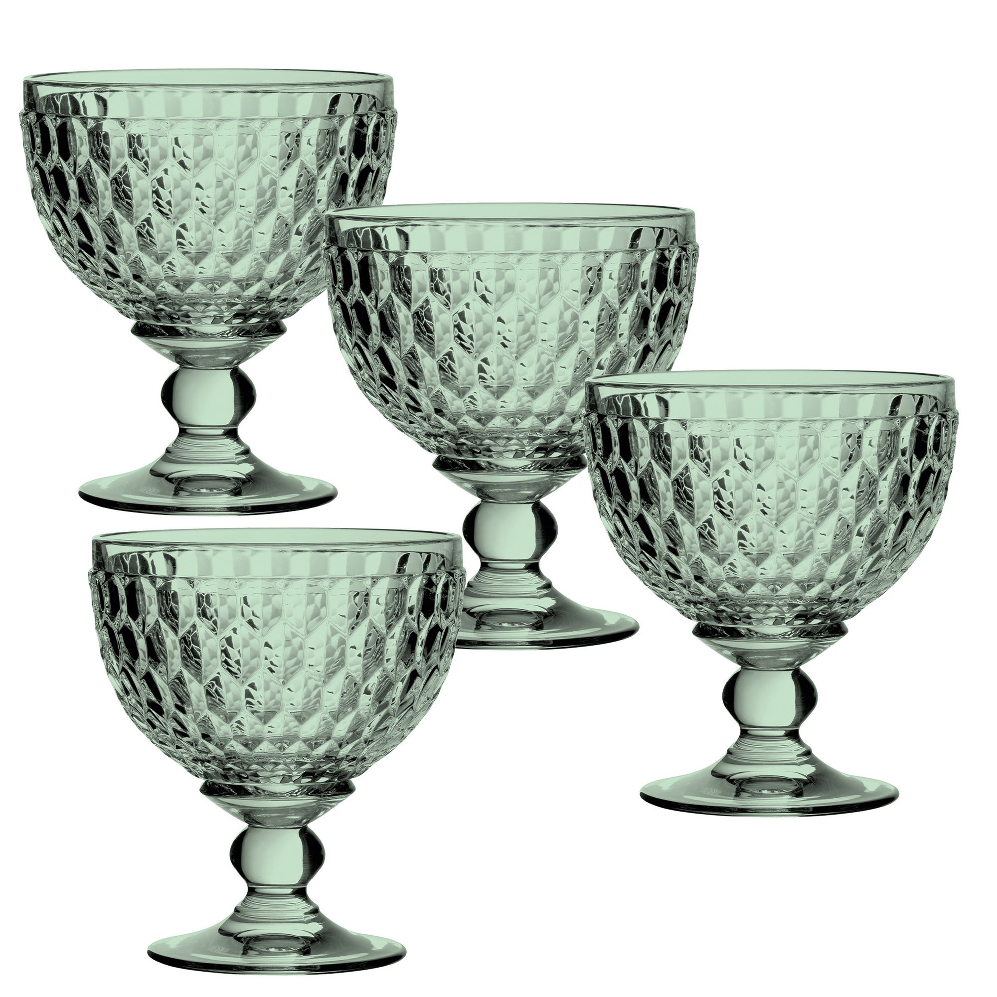 Villeroy & Boch Boston Colored Champagne / Dessert Bowls, Set of 4, Green, 13.5 oz