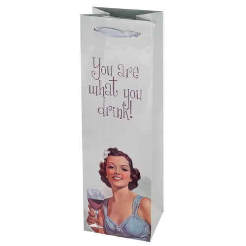 True Fabrications You Are What You Drink Wine Bag