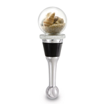 Shell Medley Glass Ball Bottle Stopper