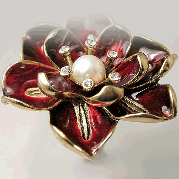 Crimson Flower Bottle Stopper