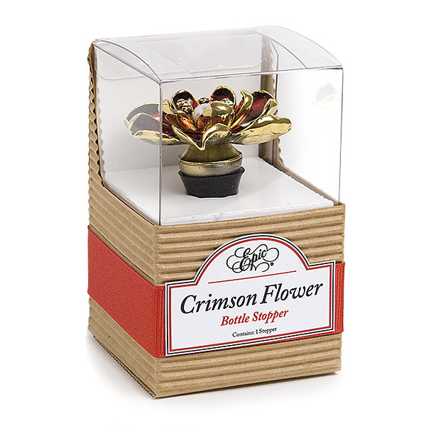 Crimson Flower Bottle Stopper