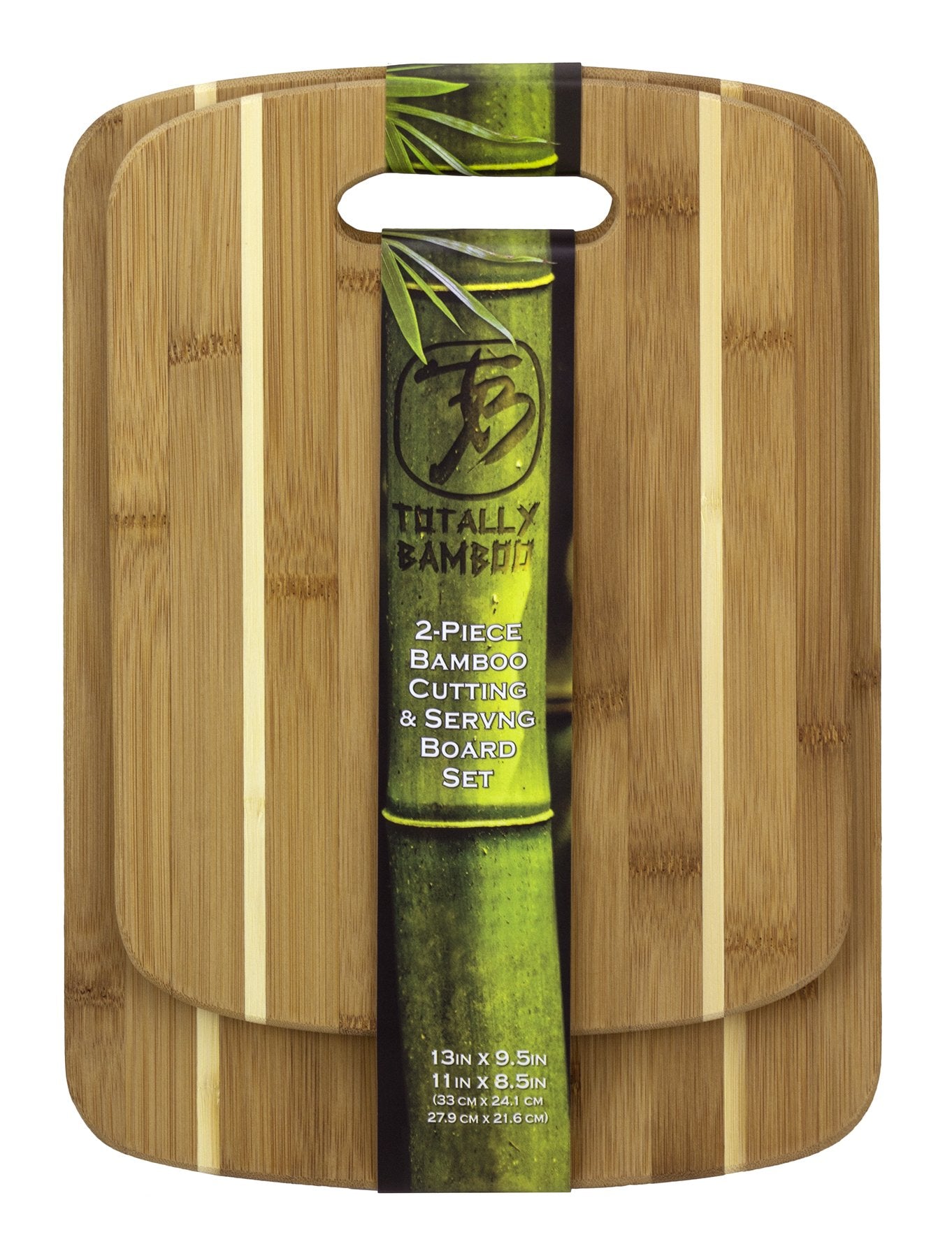 Totally Bamboo 2Pc Stripe Cutting Board Set