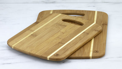 Totally Bamboo 2Pc Stripe Cutting Board Set