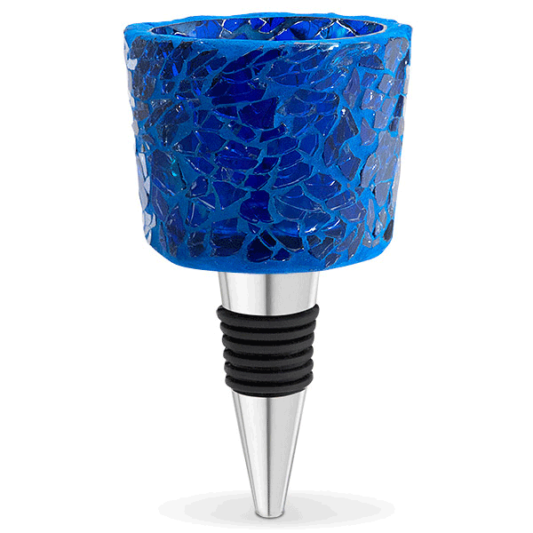 Blue Mosaic Tealight Bottle Stopper