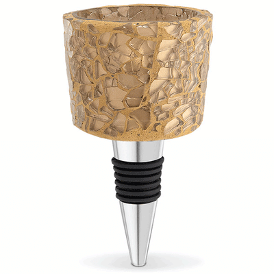 Gold Mosaic Tealight Bottle Stopper