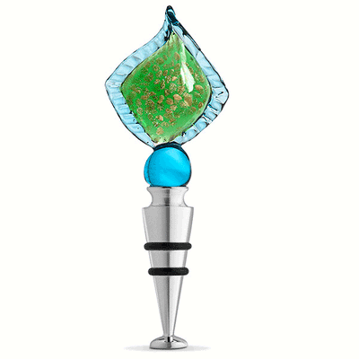 Aqua Leaf Bottle Stopper