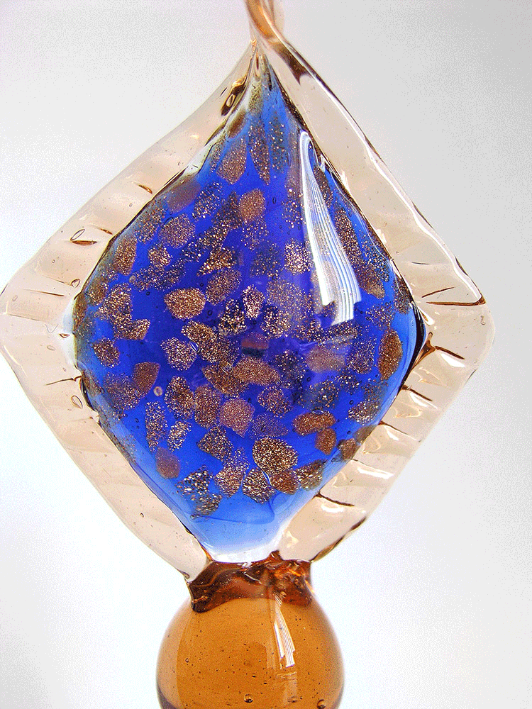 Cobalt Leaf Bottle Stopper