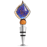 Cobalt Leaf Bottle Stopper