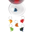 True Fabrications Glass Angelfish Wine Charms