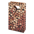 True Fabrications 2-Bottle Corks Wine Bag