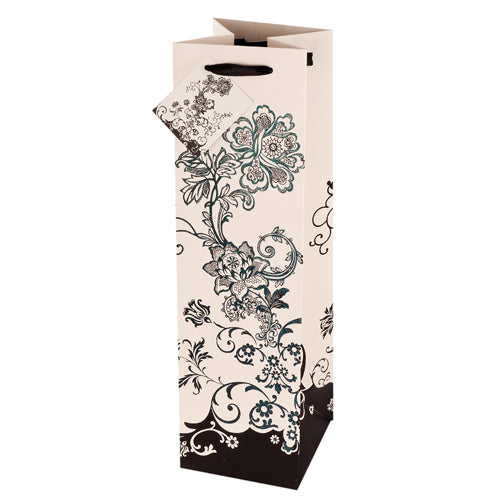 True Fabrications Floral Chic Wine Bag