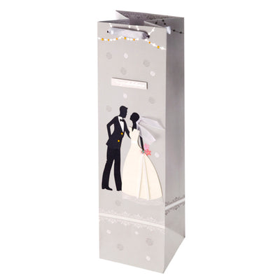 True Fabrications Happy Couple Applique Wine Bag