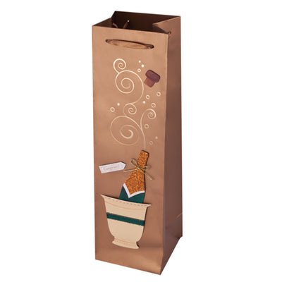 True Fabrications Congratulations Applique Wine Bag