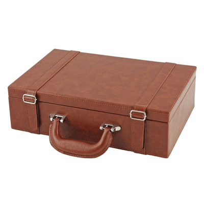 True Fabrications Bowery Wine Suitcase 2 Bottle Box
