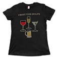 True Fabrications 4 Basic Food Groups Rhinestone T-Shirt