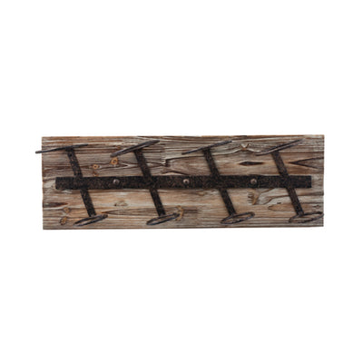 True Fabrications Rustic Country Wood and Metal Wine Rack