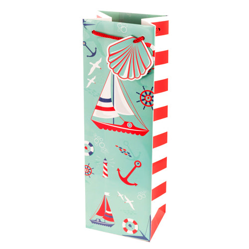 True Fabrications Nautical Wine Gift Bag