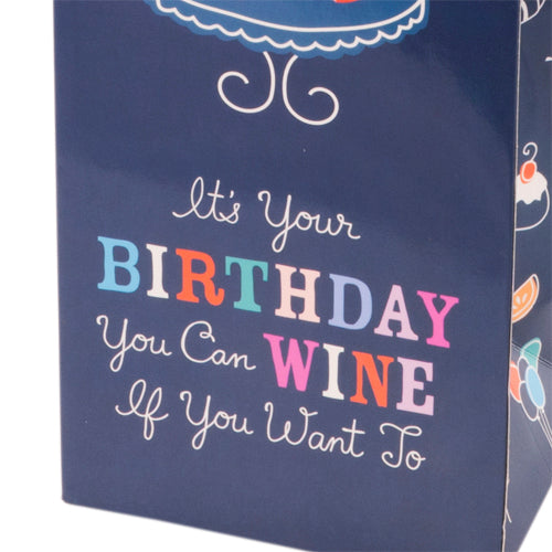 True Fabrications Birthday Cake Wine Gift Bag