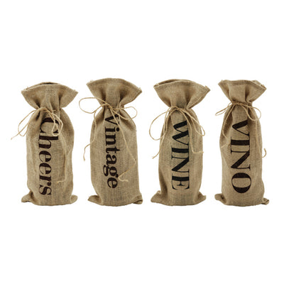 True Fabrications Assorted Message on a Bottle Jute Sack