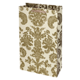 True Fabrications 2-Bottle Gold Damask Bag