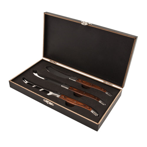True Fabrications Pakka Wood Cheese Knives