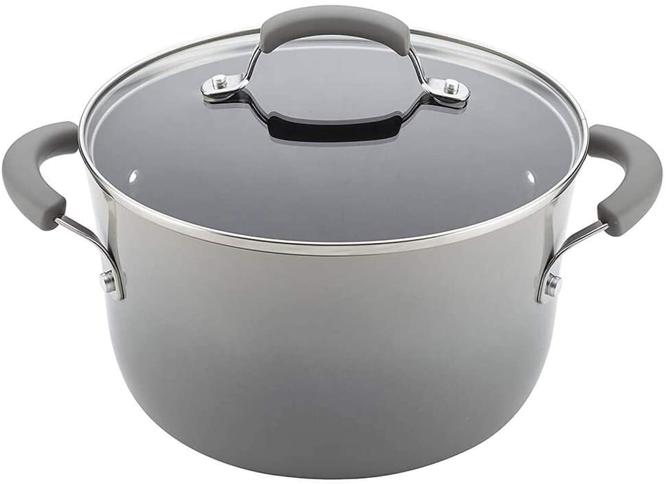 Rachael Ray Brights Nonstick 14 Piece Cookware Set - Gray