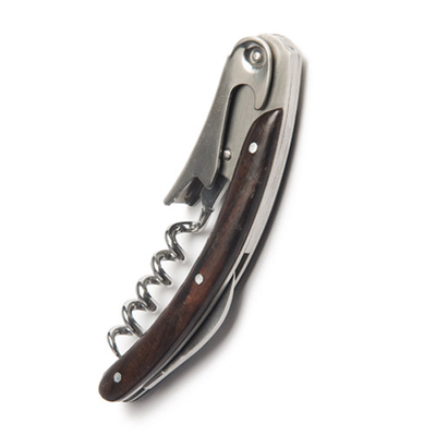 Black Wood Waiter Style Corkscrew