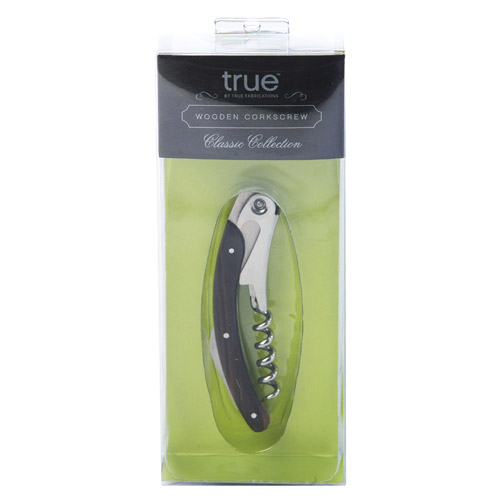 Black Wood Waiter Style Corkscrew