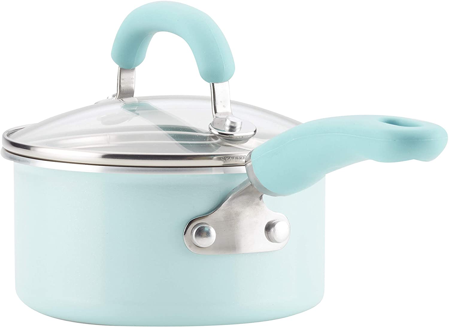 Rachael Ray Create Delicious Nonstick Cookware Pots and Pans Set, 13 Piece, Light Blue Shimmer