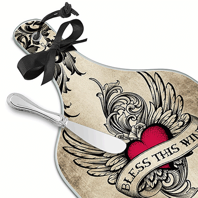 Bless This Wine Cheese Server - Large