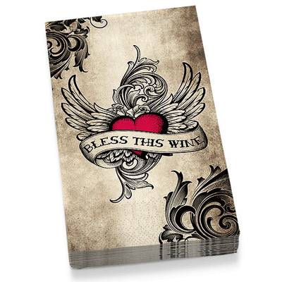 Bless This Wine Guest Towel Napkins