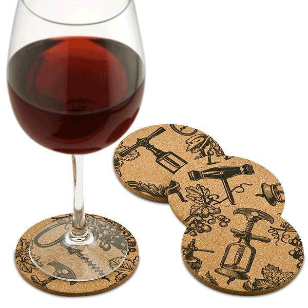 Antique Corkscrews Cork Coasters
