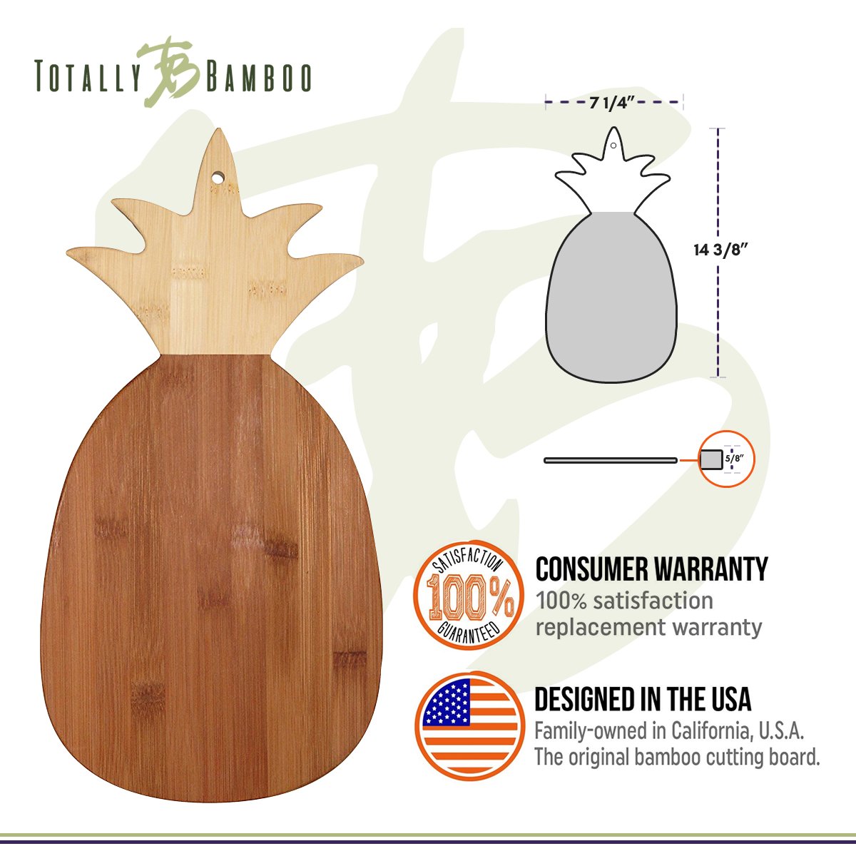 Totally Bamboo Pineapple Board