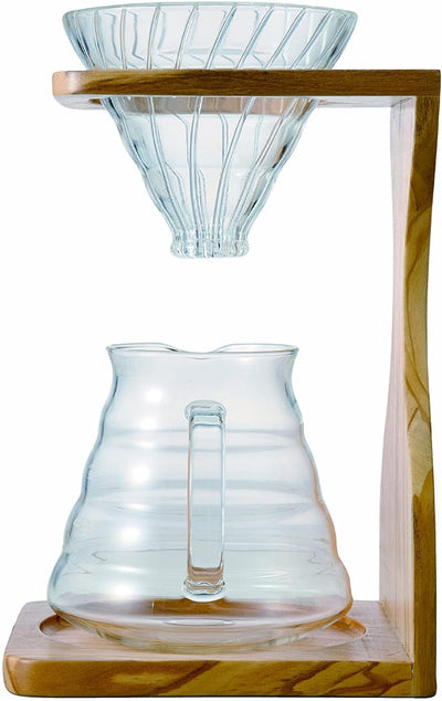 Hario V60 Olive Wood Stand Set