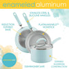Rachael Ray Create Delicious Nonstick Cookware Pots and Pans Set, 13 Piece, Light Blue Shimmer