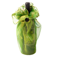 True Fabrications Sheer Gala Green Wine Bag