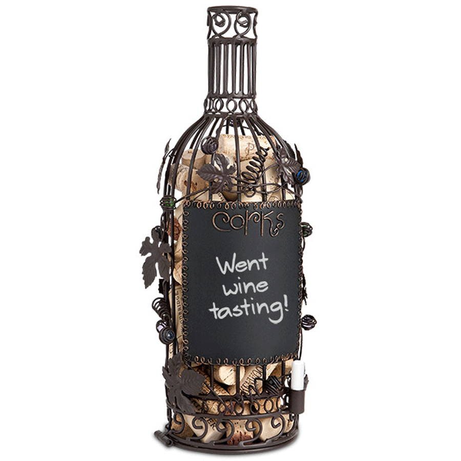 Chalkboard Wine Bottle Cork Cage