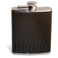 Reptilian Leather Flask - 6 oz.