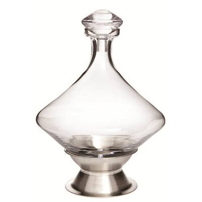 Orbital Wine Decanter w / Silver Plated Base