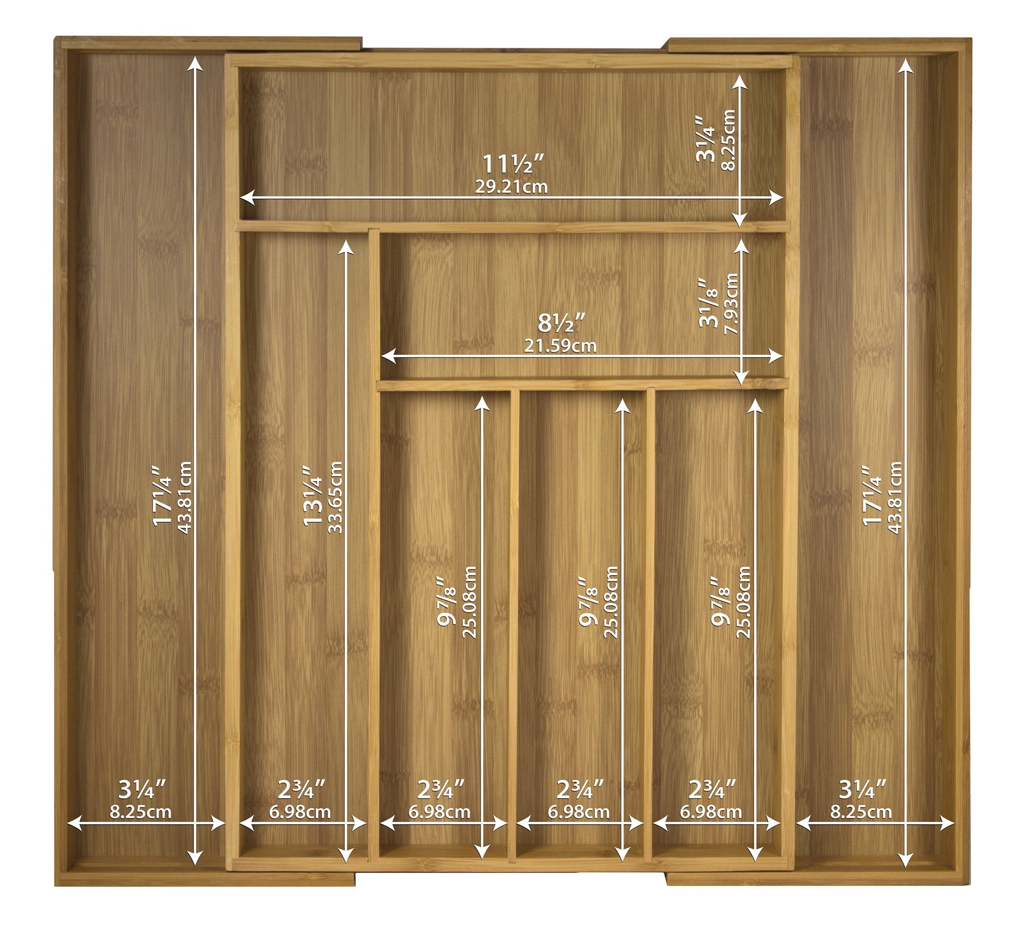 Totally Bamboo Expandable Utensil Drawer Organizer