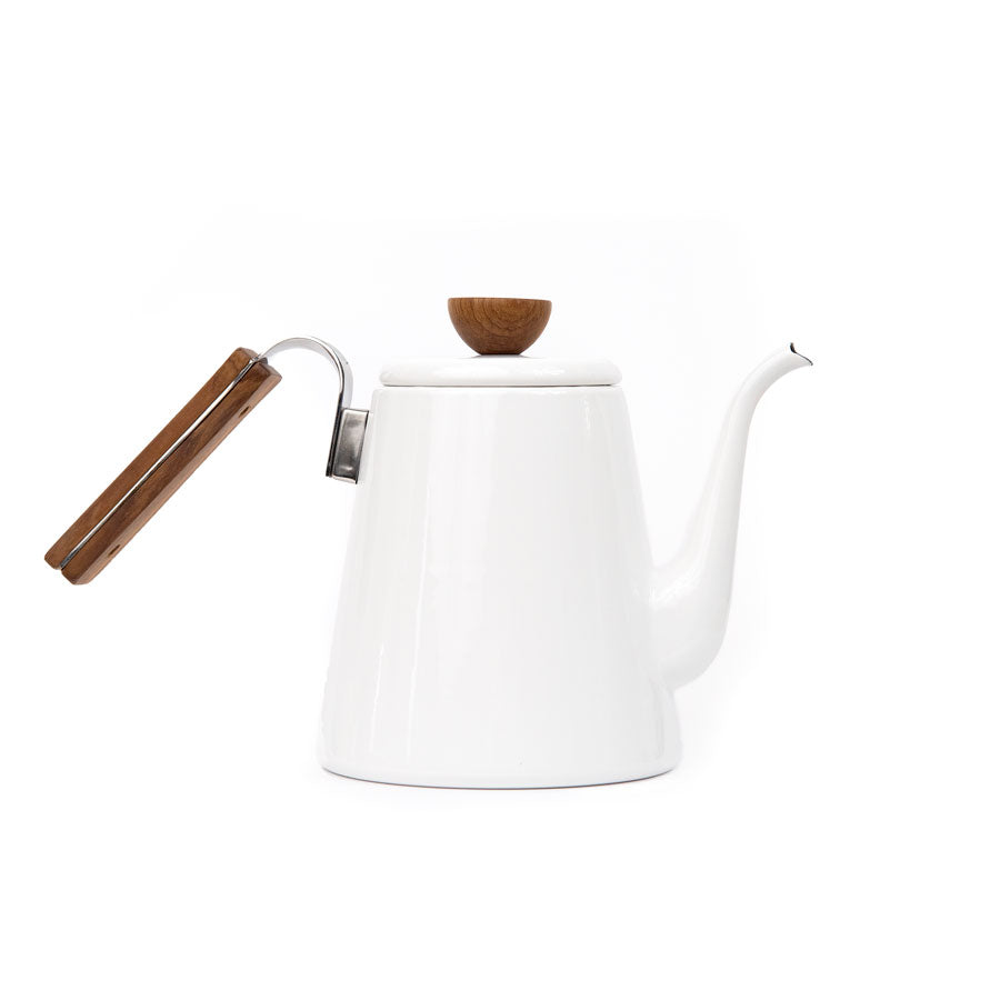 Hario Bona 0.8 QT Enamel Pourover Coffee Kettle -