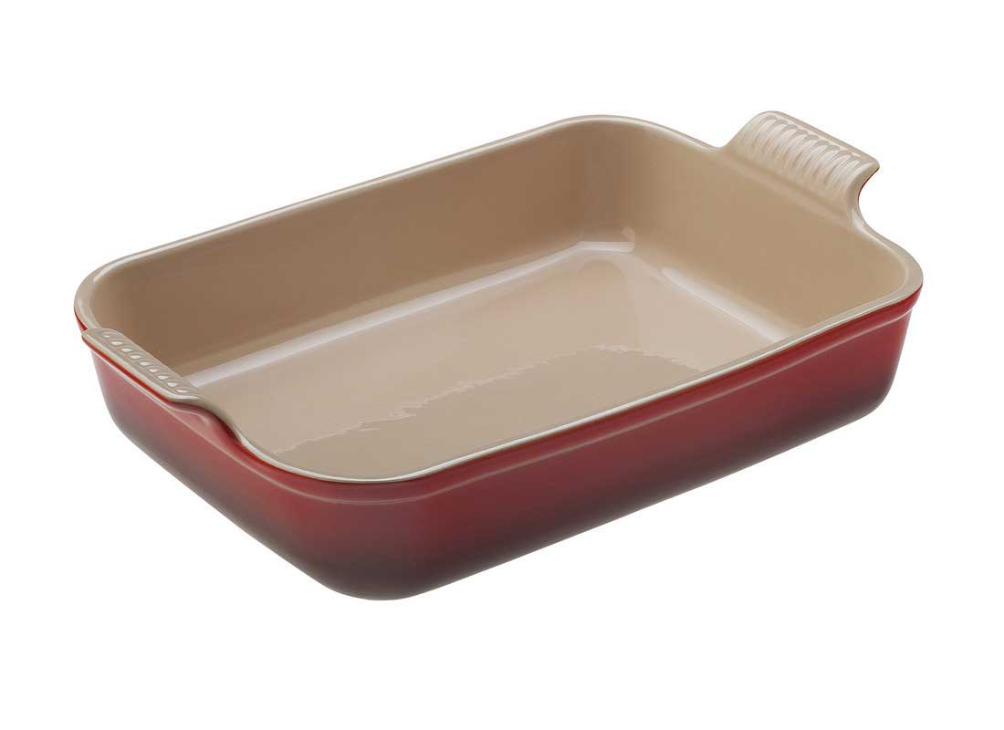 Le Creuset 2.5 Quart Heritage Stoneware Rectangular Dish - Cerise