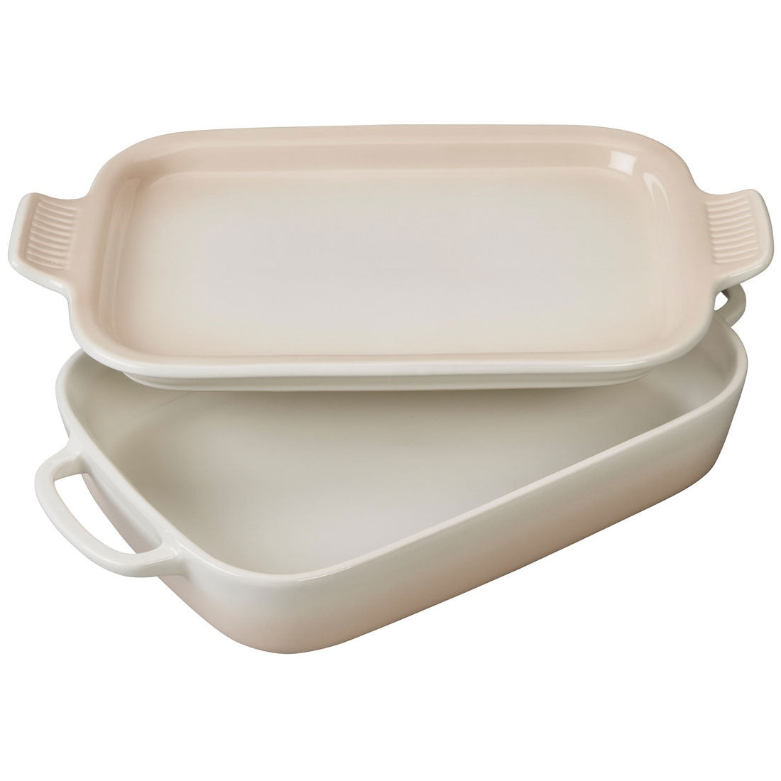 Le Creuset 2.75 Quart Heritage Stoneware Rectangular Casserole with Platter Lid